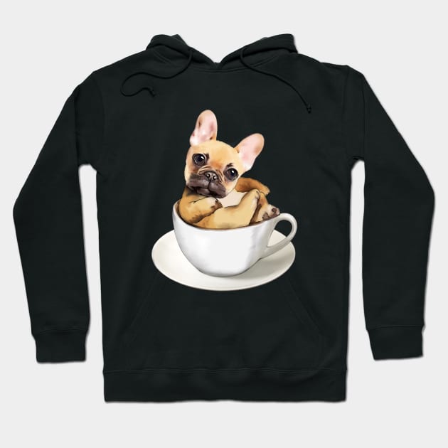 French bulldog donuts and coffee cup Hoodie by Collagedream